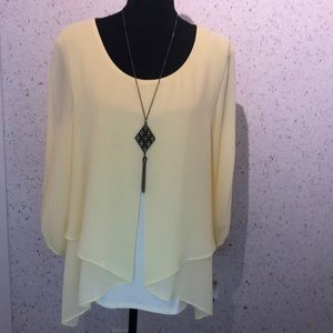 Women's Yellow Layered Blouse